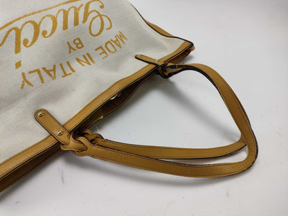GUCCI Canvas x Leather Tote Bag Tote Bag