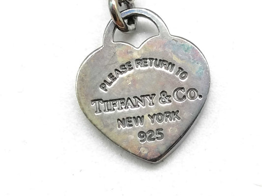Tiffany & Co. Return to Double Heart Necklace, Pink, 925