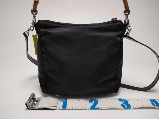 GUCCI Bamboo Nylon x Leather 2-Way Bag Handbag