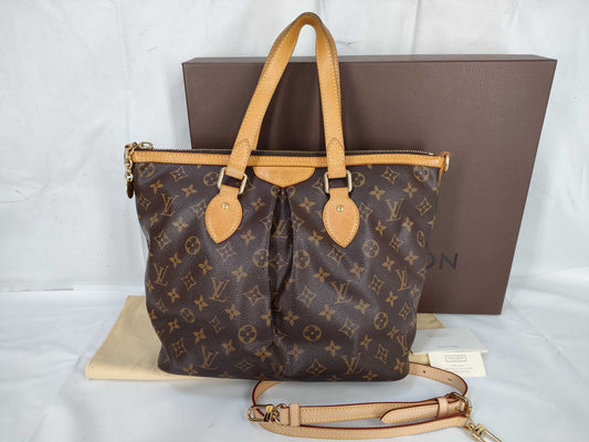 LOUIS VUITTON Monogram M40145 Palermo PM ST Handbag in Excellent Condition