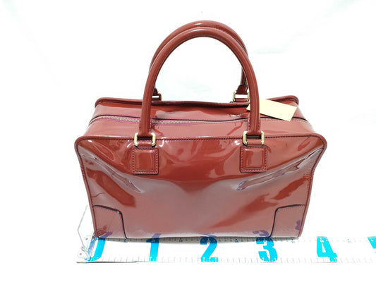 LOEWE Amazona 36 Enamel Red Handbag