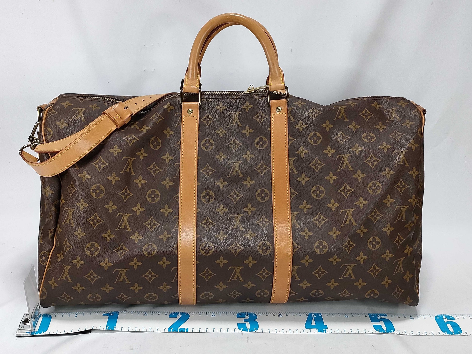 LOUIS VUITTON Monogram M41416 Keepall Bandouliere 55 Boston Bag
