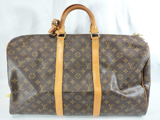 LOUIS VUITTON Monogram M41414 Keepall Bandouliere 55 Boston Bag