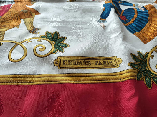 HERMES Carre Carre 90 Winter Pleasure *No tag scarf