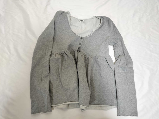 Miu Miu Gray Long Sleeve Top Tops