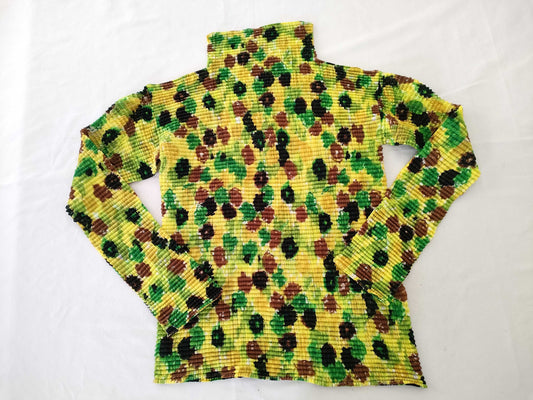 ISSEY MIYAKE Pleated All-Over Print Tops