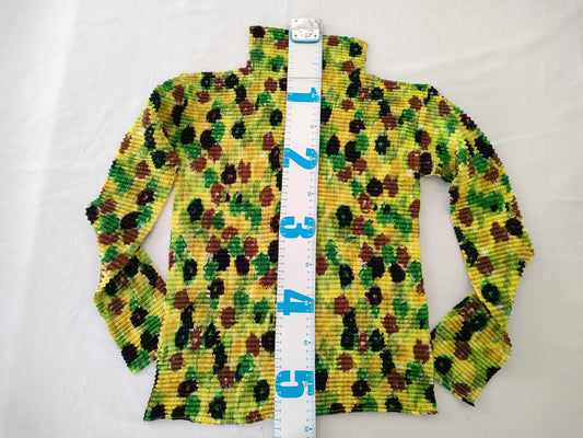 ISSEY MIYAKE Pleated All-Over Print Tops