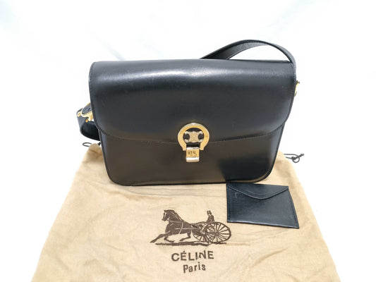 CELINE Triomphe Gold Hardware Shoulder Bag