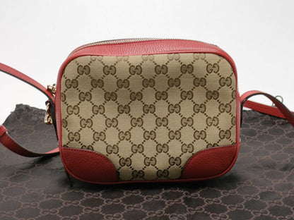 GUCCI GG Canvas 449413 Shoulder Bag Leather Shoulder Bag