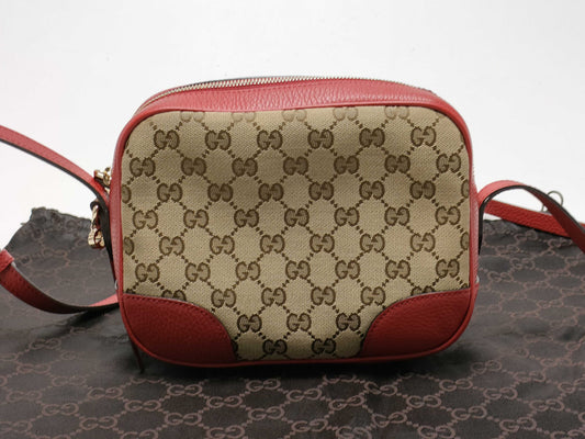 GUCCI GG Canvas 449413 Shoulder Bag Leather Shoulder Bag