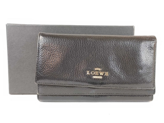 LOEWE Old Logo Leather Flap Wallet