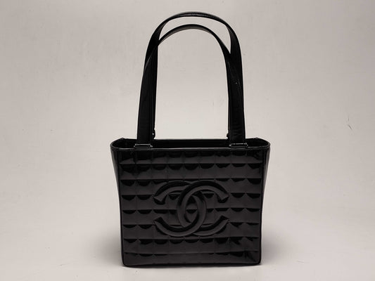 CHANEL Chocolate Bar Enamel Tote Bag