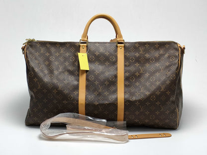 LOUIS VUITTON Monogram Keepall 60 Bandouliere Boston Bag