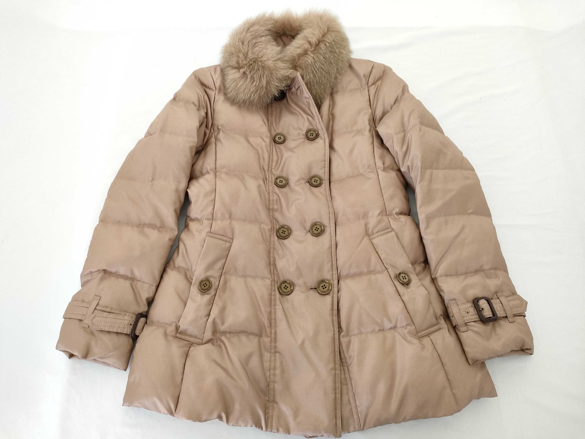 BURBERRY London Fox Fur Down Coat