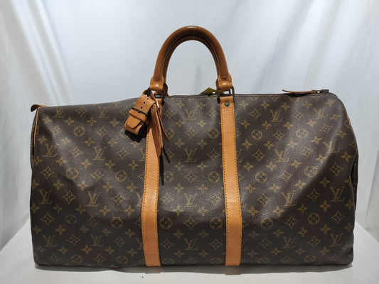 LOUIS VUITTON Monogram M41424 Keepall 55 Boston Bag