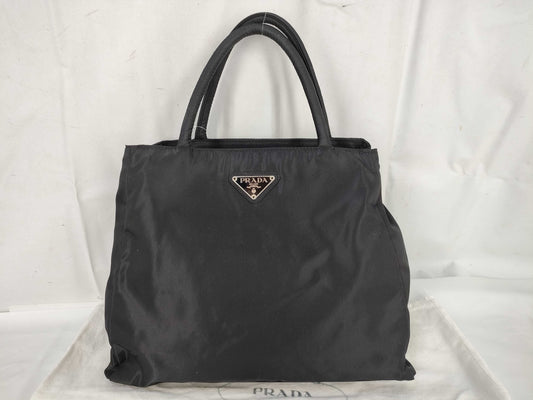 PRADA Nylon Handbag with Triangle Logo