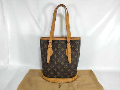 LOUIS VUITTON Monogram M42238 Petit Bucket Shoulder Bag