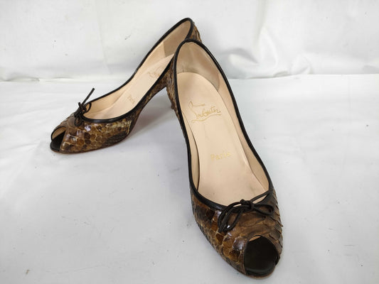 Christian Louboutin Ribbon Python Pumps Size 36