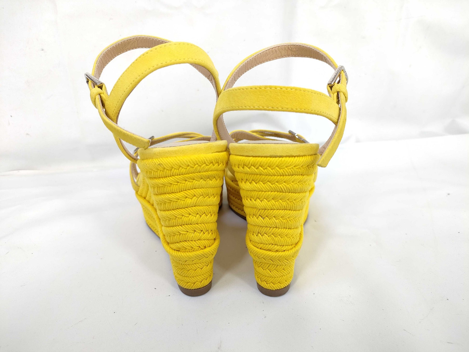 Sergio Rossi wedge sandals, yellow, size 35 1/2