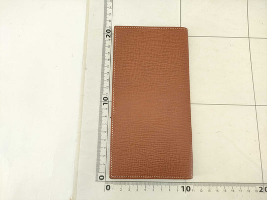 LOEWE Leather Wallet with Anagram Pattern in Brown