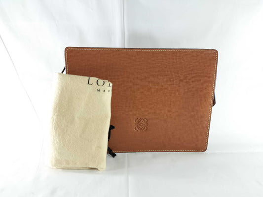 LOEWE Leather Second Bag Anagram Brown Second Bag