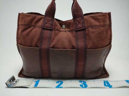 HERMES Foul Toe Half Leather Tote Bag