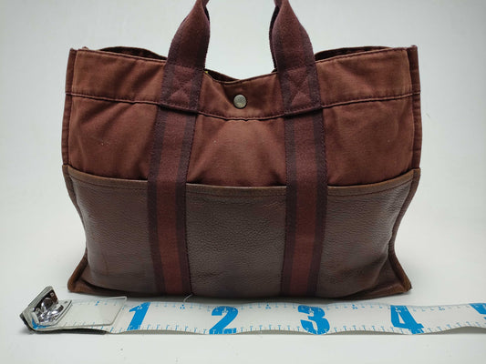 HERMES Foul Toe Half Leather Tote Bag