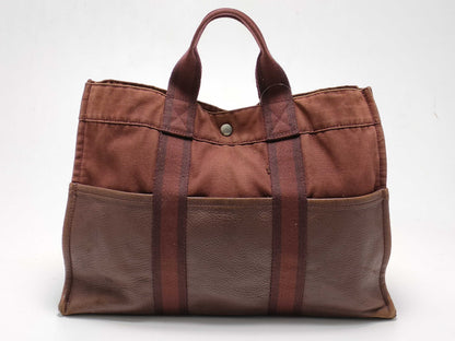 HERMES Foul Toe Half Leather Tote Bag