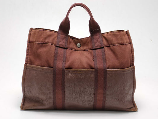 HERMES Foul Toe Half Leather Tote Bag