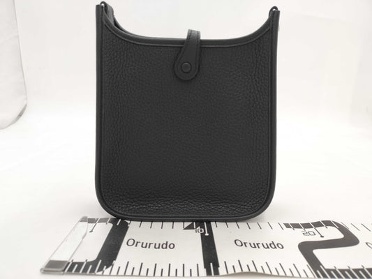 HERMES Evelyn TPM Noir Silver Hardware K Stamp Shoulder Bag