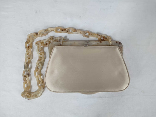 PRADA Nylon Clasp Pouch Chain Shoulder Bag