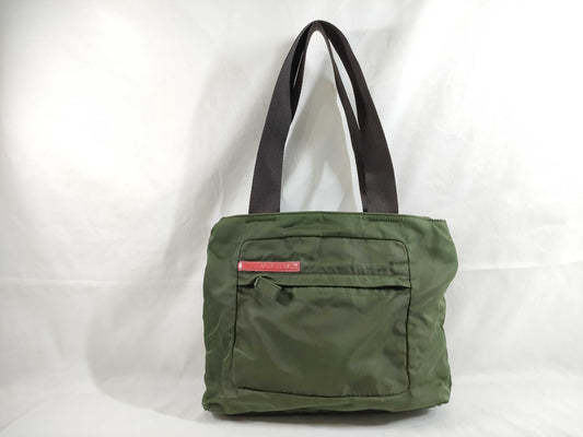 PRADA Nylon Sport Mini Tote Bag Green Handbag