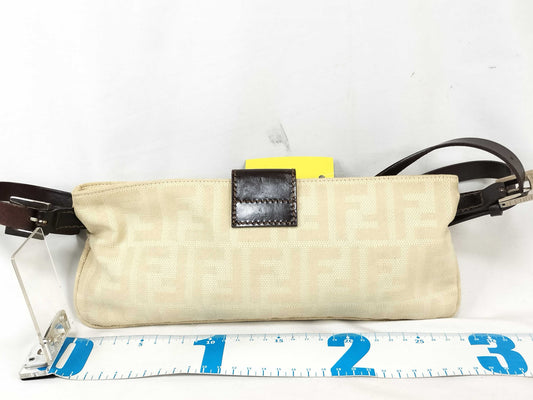 FENDI Zucca Mamma Canvas Shoulder Bag