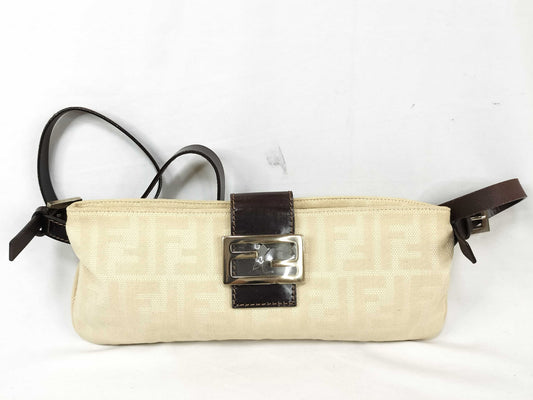 FENDI Zucca Mamma Canvas Shoulder Bag