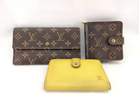 LOUIS VUITTON Monogram Monogram Epi Wallet *3-Piece Set Wallet
