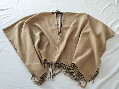 BURBERRY Check Cape with Tags Other Apparel
