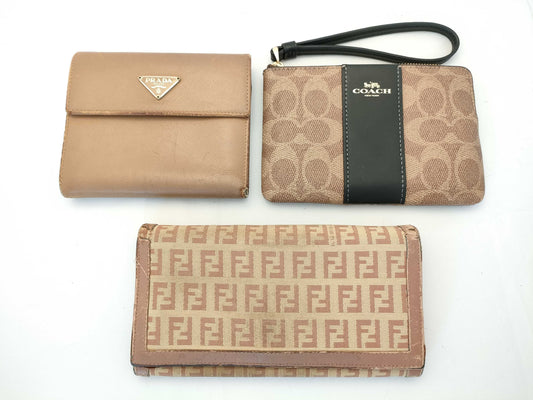 PRADA Prada/Fendi/Coach wallet and pouch set wallet
