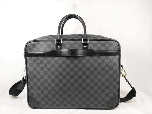 LOUIS VUITTON Damier Graphite Porte-Document Voyage Personalized Business Bag