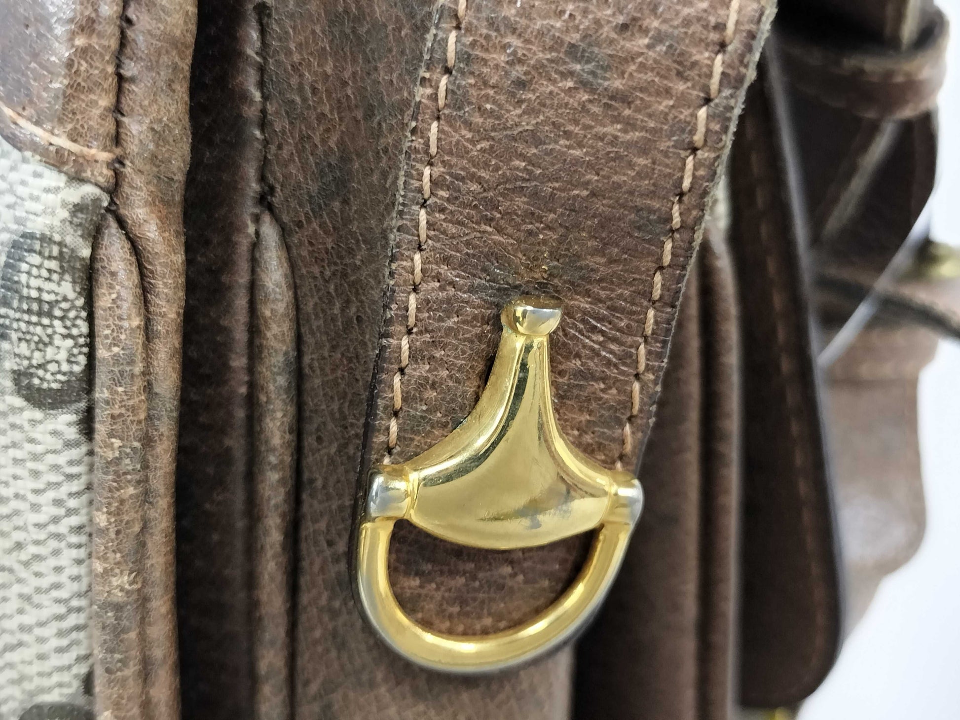 GUCCI GG Canvas Second Bag Shoulder Bag