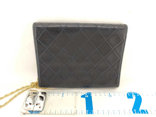 CHANEL Lambskin Chain Wallet Vintage Shoulder Bag 