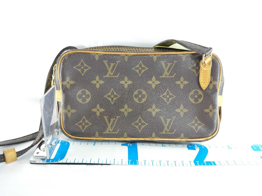 LOUIS VUITTON Monogram M51828 Pochette Marly Bandouliere Shoulder Bag