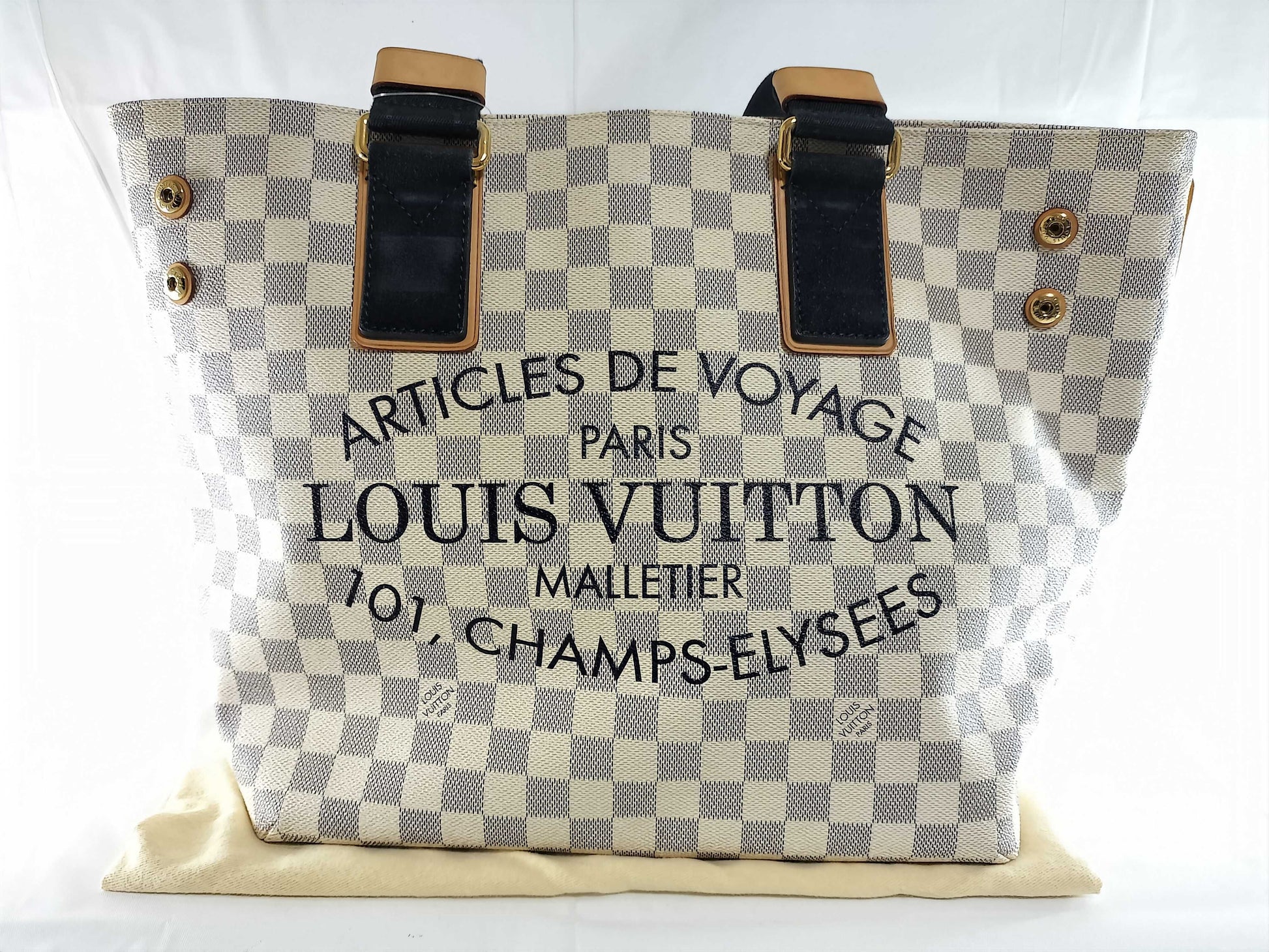 LOUIS VUITTON Damier Azur N41179 Plan Soleil Tote Bag