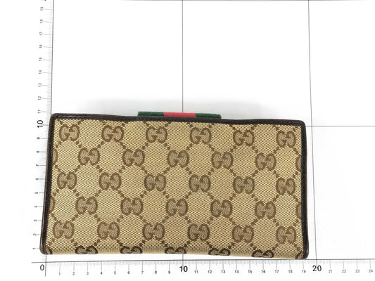 GUCCI GG Long Wallet Sherry Band Wallet