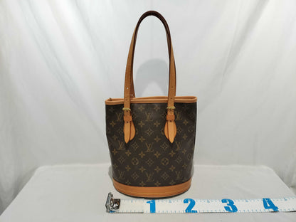 LOUIS VUITTON Monogram M42238 Petit Bucket PM Tote Bag