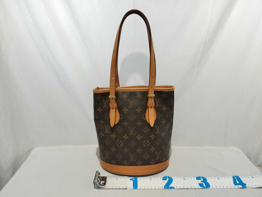 LOUIS VUITTON Monogram M42238 Petit Bucket PM Tote Bag
