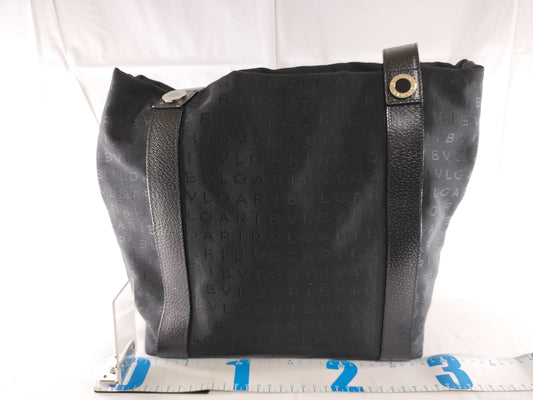 BVLGARI Logomania Canvas/Leather Tote Bag
