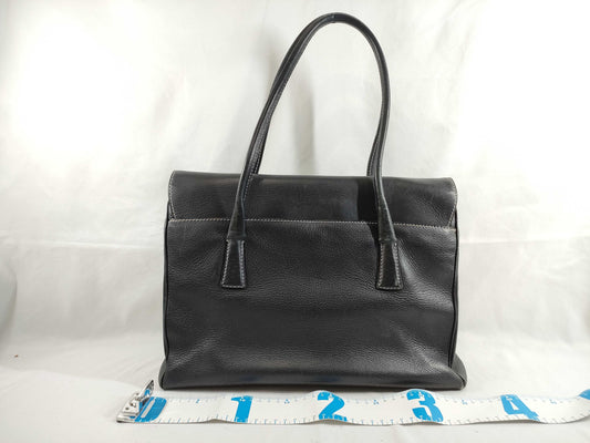 Salvatore Ferragamo black leather handbag