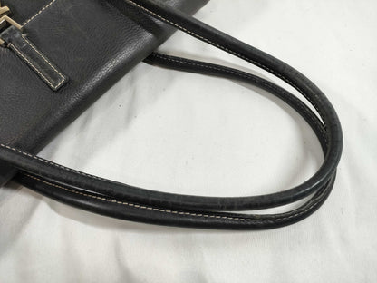 Salvatore Ferragamo black leather handbag