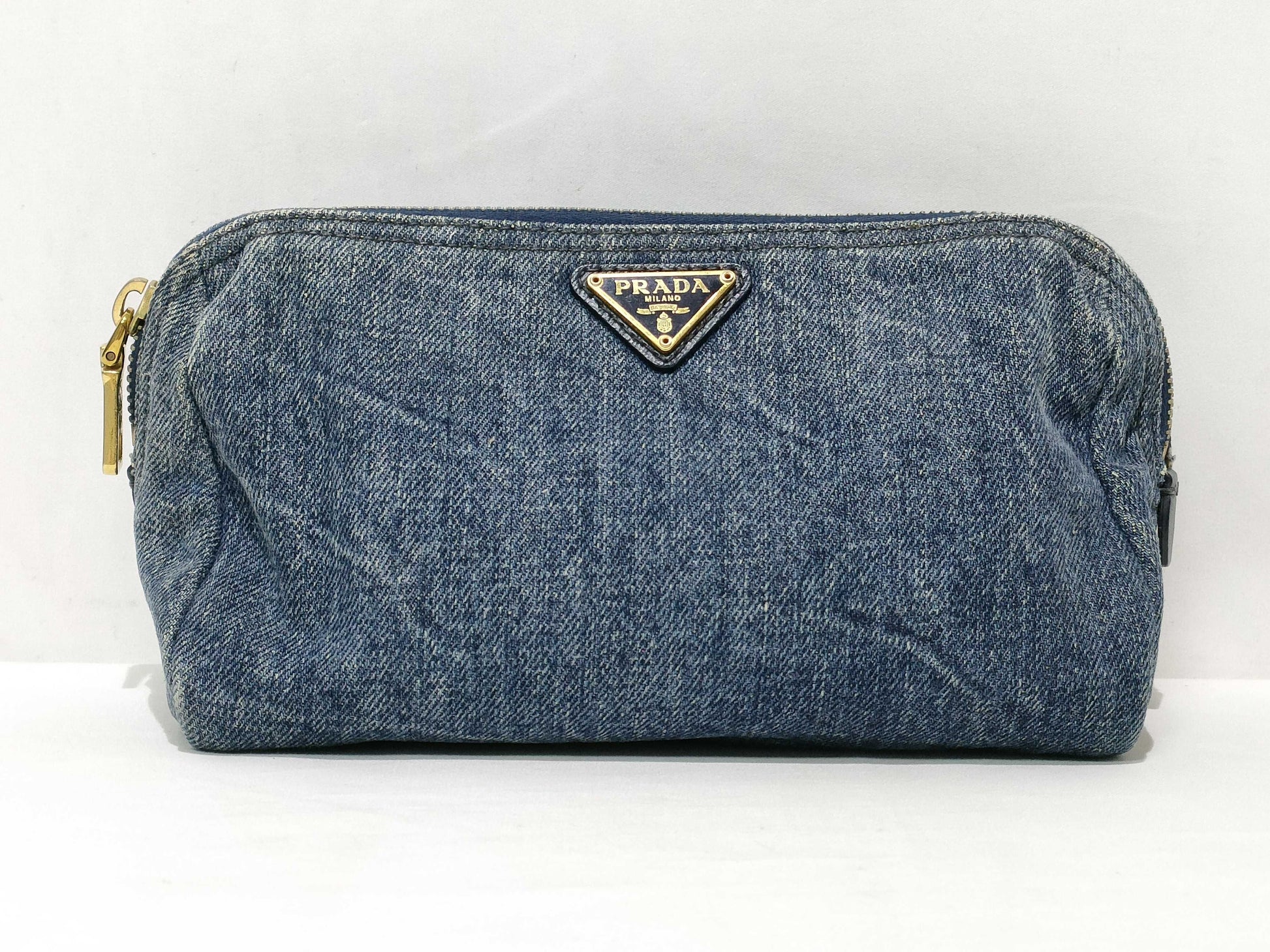 PRADA denim pouch pouch