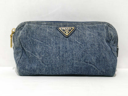 PRADA denim pouch pouch